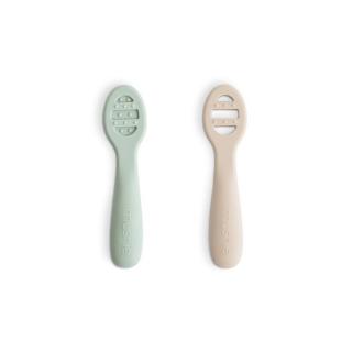 Pierwsze Łyżeczki dla Niemowląt 2-pack - Cambridge Blue/Shifting Sand