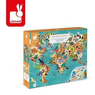 Puzzle edukacyjne z figurkami 3D Dinozaury 200 elementów--->6+