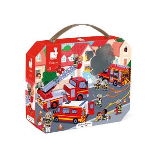 Puzzle w walizce Strażacy 24 elementy