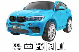 Dwuosobowe duże auto akumulator BMW X6M XXL Niebieski Lakier Metalik