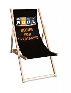 ADBL Sunbed - drewniany leżak z logo ADBL