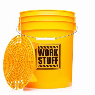 Work Stuff Detailing Bucket Yellow Wash + separator - żółte wiadro detailingowe z separatorem brudu