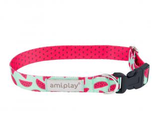 Amiplay Obroża BeHappy dla psa rozm. XL (45-70cm) wzór Watermelon WYPRZEDAŻ