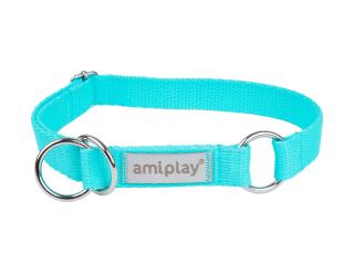 Amiplay Obroża półzaciskowa Samba dla psa rozm. L (35-50cm) kolor turkusowy