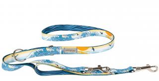 Amiplay Smycz regulowana 7in1 BeNature dla psa rozm. XL 25mm/200cm wzór Waves WYPRZEDAŻ