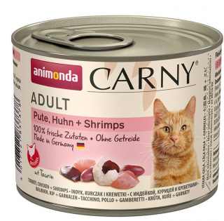Animonda Carny Adult Wołowina i Indyk z Krewetkami Mokra Karma dla kota op. 200g [Data ważności: 07.07.2025]