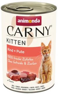 Animonda Carny Kitten Wołowina i indyk Mokra Karma dla kociąt op. 400g