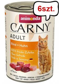 Animonda Carny Kitten Wołowina z drobiem Mokra Karma dla kociąt op. 400g Pakiet 6szt.