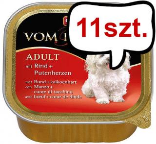 Animonda vom Feinsten DOG Adult wołowina z sercami (rindputeherzen) Mokra Karma dla psa op. 150g Pakiet 11szt.