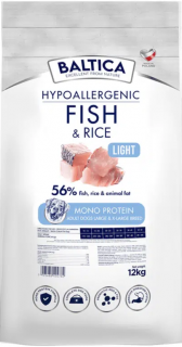 Baltica Hypoallergenic Adult Large Light FishRice Sucha karma dla psa op. 12kg + Eko Torba GRATIS