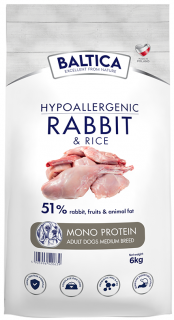 Baltica Hypoallergenic Adult Medium RabbitRice Sucha karma dla psa op. 6kg