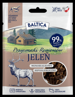 Baltica Monobiałkowe Przysmaki Regionów Jeleń dla psa op. 30g