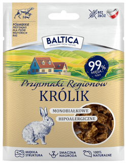 Baltica Monobiałkowe Przysmaki Regionów Królik dla psa op. 30g