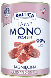 Baltica Monoprotein Adult Jagnięcina z prebiotykami Mokra Karma dla psa op. 400g