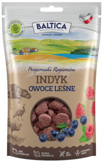 Baltica Przysmaki Regionów Indyk z owocami leśnymi dla psa op. 100g