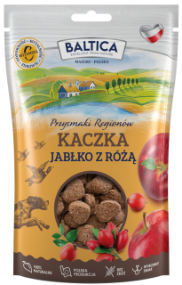 Baltica Przysmaki Regionów Kaczka i jabłko z różą dla psa op. 100g