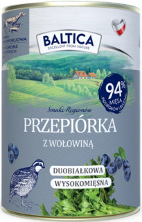 Baltica Smaki Regionów Adult Przepiórka z Wołowiną Mokra Karma dla psa op. 400g