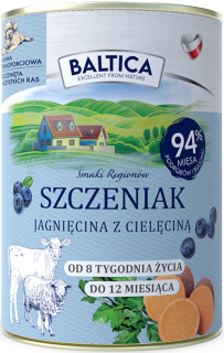 Baltica Smaki Regionów Puppy Jagnięcina z Cielęciną Mokra Karma dla psa op. 400g