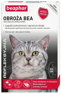 Beaphar BEA Obroża ochronna Refleksyjna na kleszcze i pchły dla kota i kociąt dł. 35cm