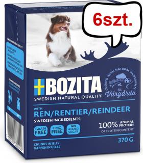 Bozita Adult Reindeer in Jelly Mokra Karma dla psa op. 370g Pakiet 6szt.
