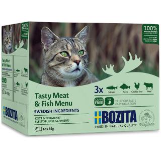 Bozita Adult Tasty MeatFish Menu w galaretce Mokra Karma dla kota op. 12x85g