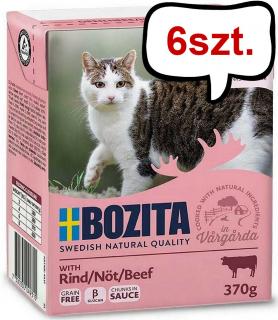 Bozita Adult Wołowina w sosie Mokra Karma dla kota op. 370g Pakiet 6szt.