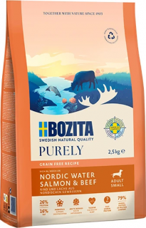 Bozita Purely Grain Free Adult Small SalmonBeef Sucha Karma dla psa op. 2.5kg WYPRZEDAŻ