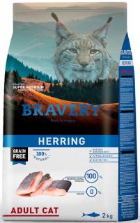 Bravery Adult Herring Grain Free Sucha karma dla kota op. 2kg [Data ważności: 27.07.2024r.] WYPRZEDAŻ