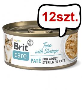 Brit Care Adult Sterilised Tuna with Shrimps Mokra Karma dla kota op. 70g Pakiet 12szt.