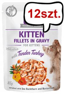 Brit Care Kitten Turkey GRAVY Mokra karma dla kociąt op. 85g SASZETKA Pakiet 12szt.