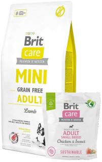 Brit Care MINI Adult Lamb Sucha Karma dla psa op. 7kg + Brit Care ChickenInsect 1kg