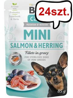 Brit Care Mini Adult Sterilised SalmonHerring Mokra Karma dla psa op. 85g Pakiet 24szt.