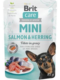 Brit Care Mini Adult Sterilised SalmonHerring Mokra Karma dla psa op. 85g