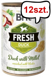 Brit Fresh Adult DuckMillet Mokra Karma dla psa op. 400g Pakiet 12szt. [Data ważności: 6.06.2024]