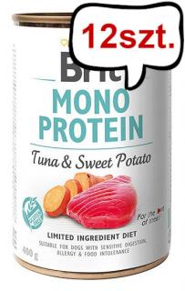 Brit Mono Protein Adult TunaSweet Potato Mokra Karma dla psa op. 400g Pakiet 12szt.