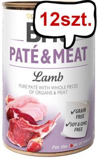 Brit PateMeat Adult Lamb Mokra Karma dla psa op. 400g Pakiet 12szt.