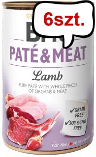 Brit PateMeat Adult Lamb Mokra Karma dla psa op. 800g Pakiet 6szt.