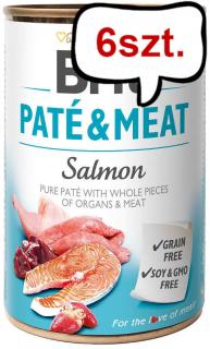 Brit PateMeat Adult Salmon Mokra Karma dla psa op. 800g Pakiet 6szt.