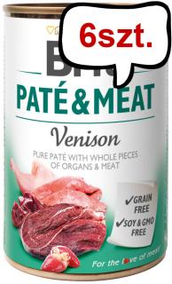 Brit PateMeat Adult Venison Mokra Karma dla psa op. 800g Pakiet 6szt.