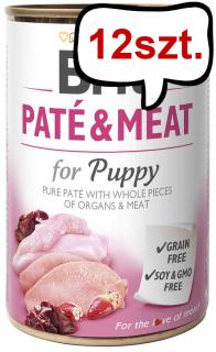 Brit PateMeat Puppy ChickenTurkey Mokra Karma dla psa op. 400g Pakiet 12szt.