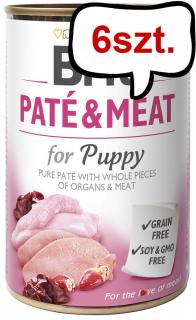 Brit PateMeat Puppy ChickenTurkey Mokra Karma dla psa op. 800g Pakiet 6szt.