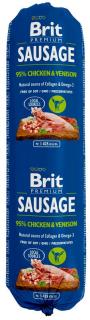 Brit Premium Sausage Adult ChickenVenison Mokra Karma dla psa op. 800g
