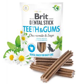 Brit Przysmak Dental Stick TeethGums ChamomileSage dla psa op. 251g