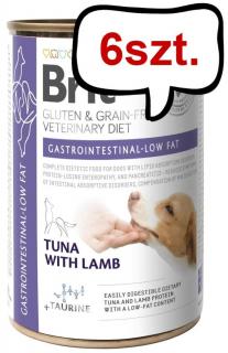 Brit Veterinary Diet Gastrointestinal Low Fat TunaLamb Mokra Karma dla psa op. 400g Pakiet 6szt.