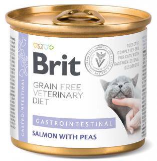 Brit Veterinary Diet Gastrointestinal SalmonPea Mokra Karma dla kota op. 200g