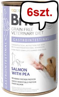 Brit Veterinary Diet Gastrointestinal SalmonPea Mokra Karma dla psa op. 400g Pakiet 6szt.