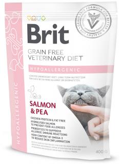 Brit Veterinary Diet Hypoallergenic SalmonPea Sucha Karma dla kota op. 400g
