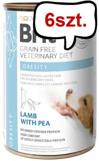 Brit Veterinary Diet Obesity LambPea Mokra Karma dla psa op. 400g Pakiet 6szt.