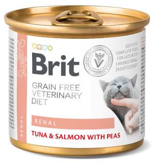 Brit Veterinary Diet Renal TunaSalmonPea Mokra Karma dla kota op. 200g