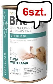 Brit Veterinary Diet Sterilised TunaLamb Mokra Karma dla psa op. 400g Pakiet 6szt.